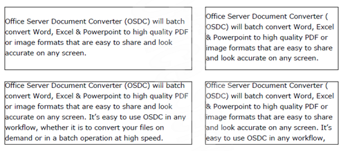 Example of a converted PDF document from Excel using Office Server Document Converter